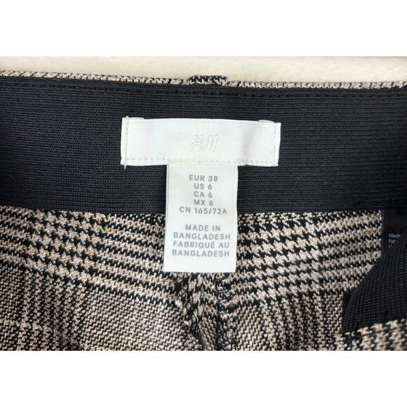 H&M Women's Plaid Work Pants Trousers Size 6 - Picture 6 of 9